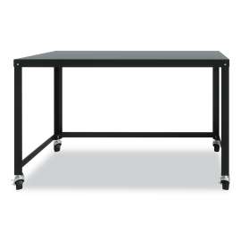 Hirsh Industries Steel Industrial 48" Mobile Desk in Black