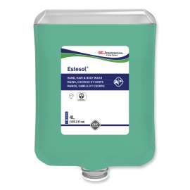 estesol hand, hair and body cleaner manual cartridge, rainforest scent, 4 l cartridge refill, 4/carton