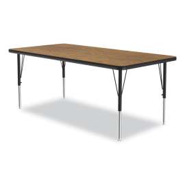 Height-Adjustable Activity Tables, Rectangular, 60w x 30d x 19h, Medium Oak, 4/Pallet, Ships in 4-6 Business Days