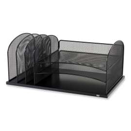 Powered Onyx Three Horizontal and Three Upright Sections, Letter Size Files, 19.5 x 11.5 x 8.25, Ships in 1-3 Business Days
