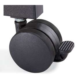 Carpet Casters for AlphaBetter Desks, 2.5" Wheel, Black, 4/Set
