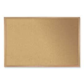 Natural Cork Bulletin Board with Wood Frame, 18"H x 24"W