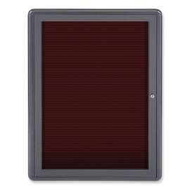 Ghent Ovation Letter Board - Indoor - 1 Door - Burgundy w/Gray Frame - 24" W x 34"H