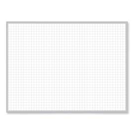 Magnetic Porcelain Whiteboard with Satin Aluminum Frame, 36.5 x 60.5, White Surface, Ships in 7-10 Business Days