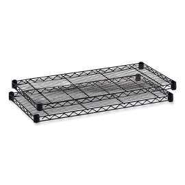 Commercial Extra Shelf Pack, 36w x 18d x 1h, Steel, Black, 2/Pack