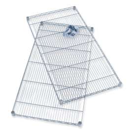 Industrial Extra Shelf Pack, 48w x 18d x 1.5h, Steel, Metallic Gray, 2/Pack