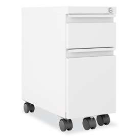 Zip Mobile Pedestal File, 2 Drawer, Box/File, Legal/Letter, White, 10 x 19.88 x 21.75, Ships in 4-6 Business Days