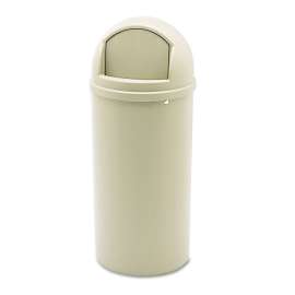 Marshal Classic Container, 15 gal, Plastic, Beige
