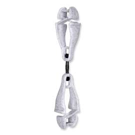 Ergodyne 3420-BULK Squids Swivel Glove Clip Holder, Dual Clips, 100-Pack, Granite