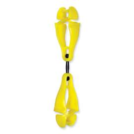 Ergodyne 3420-BULK Squids Swivel Glove Clip Holder, Dual Clips, 100-Pack, Lime