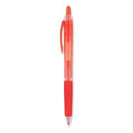 Precise Gel BeGreen Gel Pen, Retractable, Fine 0.7 mm, Red Ink, Red Barrel, Dozen
