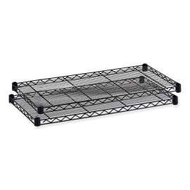 Commercial Extra Shelf Pack, 48w x 18d x 1h, Steel, Black, 2/Pack