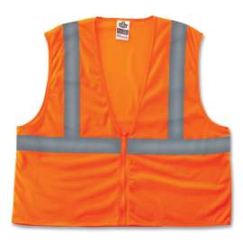 Ergodyne GloWear 8205Z Class 2 Super Econo Vest, Orange, 2XL/3XL