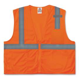 Ergodyne GloWear 8210Z Class 2 Economy Vest, Orange, 4XL/5XL