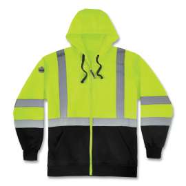 GloWear Zip-Up Hi-Vis Hooded Sweatshirt