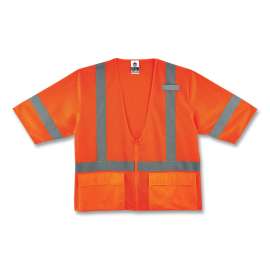 Ergodyne GloWear 8320Z Class 3 Standard Vest, Orange, L/XL