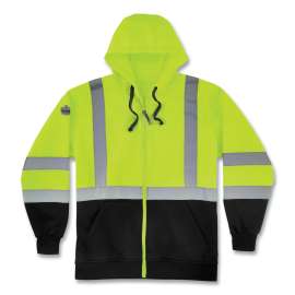 GloWear Zip-Up Hi-Vis Hooded Sweatshirt
