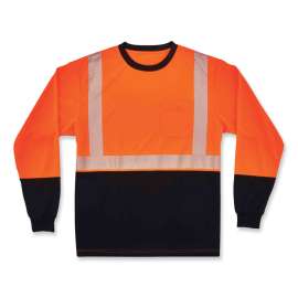 GloWear 8281BK Type R Class 2 Front Long Sleeve T-Shirt