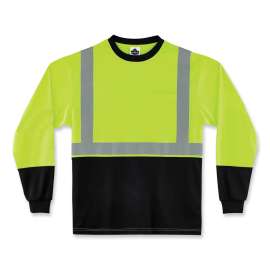 GloWear 8281BK Type R Class 2 Front Long Sleeve T-Shirt