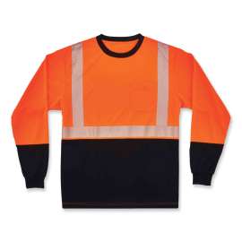 GloWear 8281BK Type R Class 2 Front Long Sleeve T-Shirt