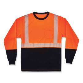 GloWear 8281BK Type R Class 2 Front Long Sleeve T-Shirt