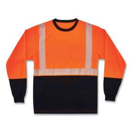 GloWear 8281BK Type R Class 2 Front Long Sleeve T-Shirt