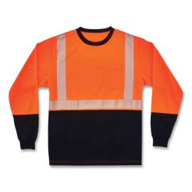 GloWear 8281BK Type R Class 2 Front Long Sleeve T-Shirt