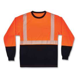 GloWear 8281BK Type R Class 2 Front Long Sleeve T-Shirt