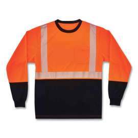 GloWear 8281BK Type R Class 2 Front Long Sleeve T-Shirt