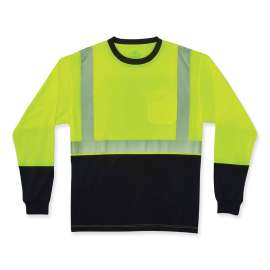 GloWear 8281BK Type R Class 2 Front Long Sleeve T-Shirt