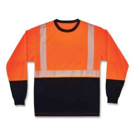 GloWear 8281BK Type R Class 2 Front Long Sleeve T-Shirt