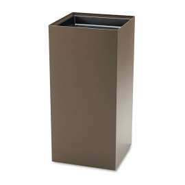 Public Square Recycling Receptacles, 31 gal, Steel, Brown, Ships in 1-3 Business Days