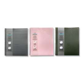Noted Neutrals Glossy 10-Pocket Portfolio Folder, 11 x 8.5, Assorted