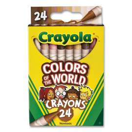 Colors of the World Crayons, Assorted, 24/Pack