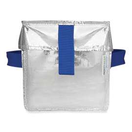 Fresh Eco Freeze Ice Cream Tote, 8.5 x 8 x 9, Silver/Blue, 6/Carton