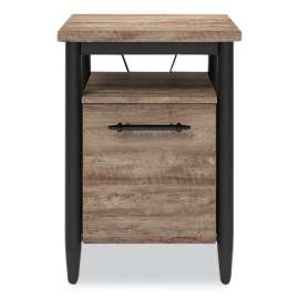 Thomasville® Breslyn One-Drawer Vertical File Cabinet, with Shelf, Letter/Legal, Crosscut Hickory, 16" x 20" x 22.2"