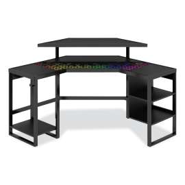 LevelUp Gear LEET Corner Gaming Desk, 53.25" x 51.75" x 36.75", Onyx