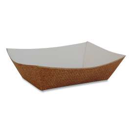 Hearthstone Food Trays, 5 x 3.13 x 1.73, Brown/White, Paper, 500/Carton