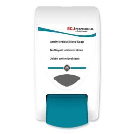 cleanse antibac dispenser, 2 l, 6.3 x 5.4 x 11.3, white/aqua, 8/carton