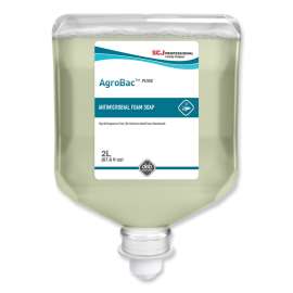 agrobac pure foaming hand soap, unscented, 2 l refill, 4/carton