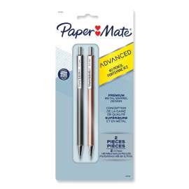 Advanced Mechanical Pencils, 0.7 mm, HB (#2), Black Lead, Gun Metal Gray; Rose Gold Barrel, 2/Pack