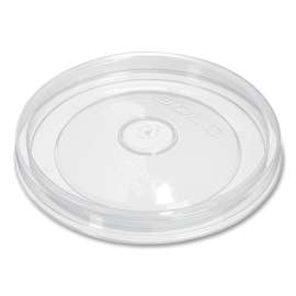 Flexstyle DSP Paper Food Containers Lids, For 16 oz Paper Containers, 3.96" Diameter x 0.4"h, Clear, 500/Carton
