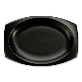 Quiet Classic Laminated Foam Dinnerware, Platter, 9.8" x 6.7", Black, 500/Carton