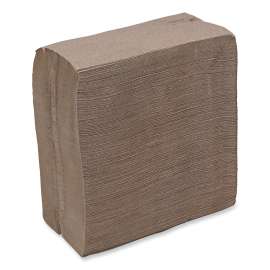 Tall Fold Dispenser Napkins, 1-Ply, 13 x 6, Kraft, 500/Pack, 20 Packs/Carton