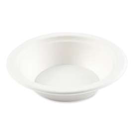 Bagasse PFAS-Free Dinnerware, Round Bowl, 12 oz, Natural, 1,000/Carton
