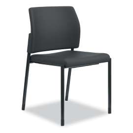 Accommodate Series Guest Chair, 23.5" x 22.25" x 31.5", Black Seat, Black Back, Textured Black Base, 2/Carton