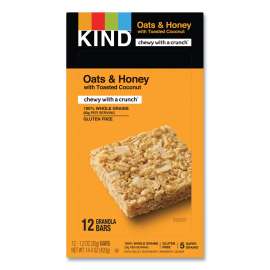 Healthy Grains Bar, Oats and Honey with Toasted Coconut, 1.2 oz, 12/Box