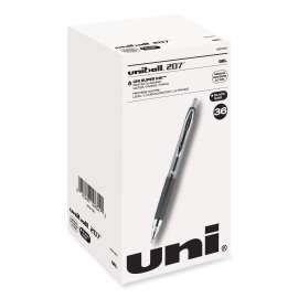 Signo 207 Gel Pen Value Pack, Retractable, Medium 0.7 mm, Black Ink, Translucent Black Barrel, 36/Box