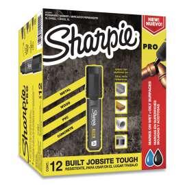 Pro Permanent Marker, Broad XL Chisel Tip, Black, Dozen