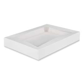 Window Flag Design Pie Boxes, 16 x 12 x 2.25, White, Paper, 100/Carton